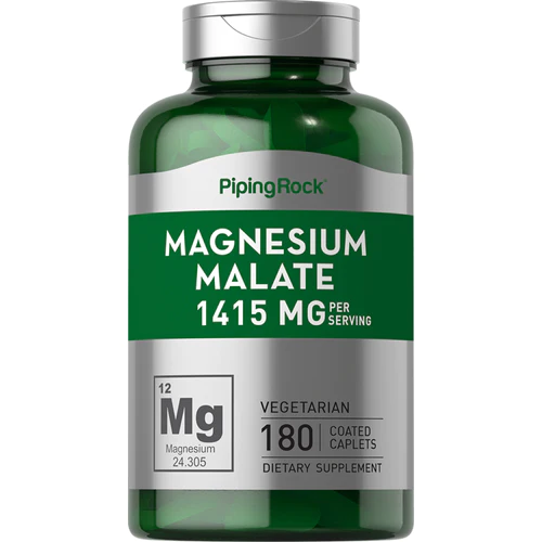 Piping rock Magnesium Malate 1415 mg 180 caplets แมกนีเซียม บำรุงระบบประสาท บำรุงกล้ามเนื้อ บำรุงหัวใจ