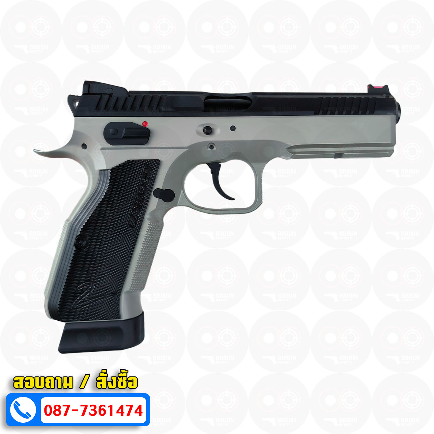 บีบีกันอัดแก๊ส KJ Works CZ Shadow 2 ASG CO2 GAS GREY เฟรมเทา สไลด์ดำ BB GUN