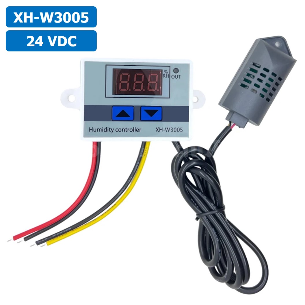 XH-W3005 24VDC เครื่องควบคุมอุณหภูมิ และความชื้น Digital Temperature and Humidity Controller Thermostat Switch Probe DC 24V