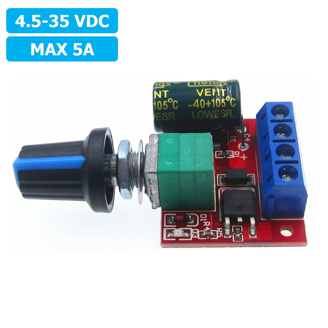 (1ชิ้น) NA486 โมดูลขับมอเตอร์ ควบคุมความเร็ว DC Motor Speed Controller PWM 4.5-35V กระแสสูงสุด 5A