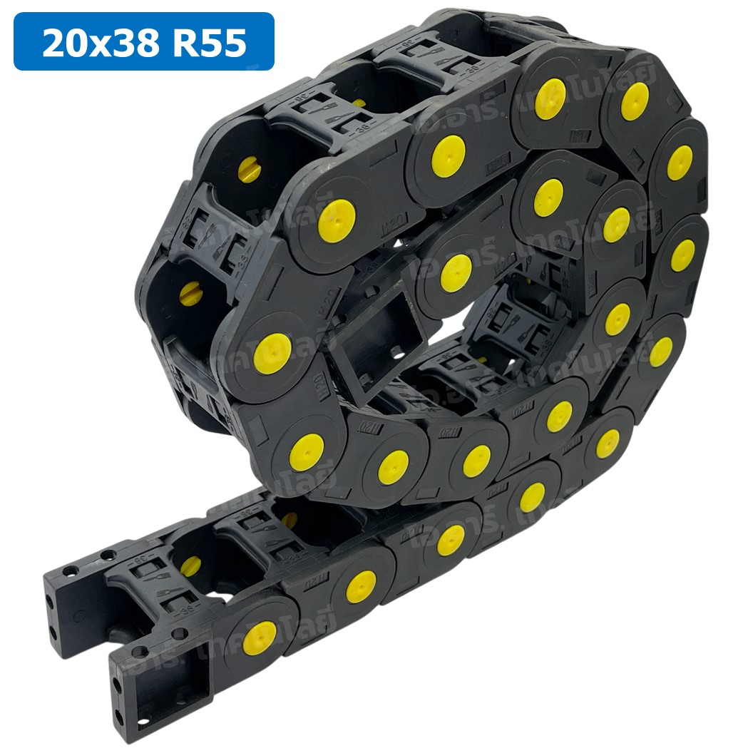 DC-20x38 R55 รางกระดูกงู รางสายไฟ 20x38x1000mm Drag chain engraving machine รางกระดูกงูร้อยสายไฟ Cable Dragchain รางร้อยสายไฟ