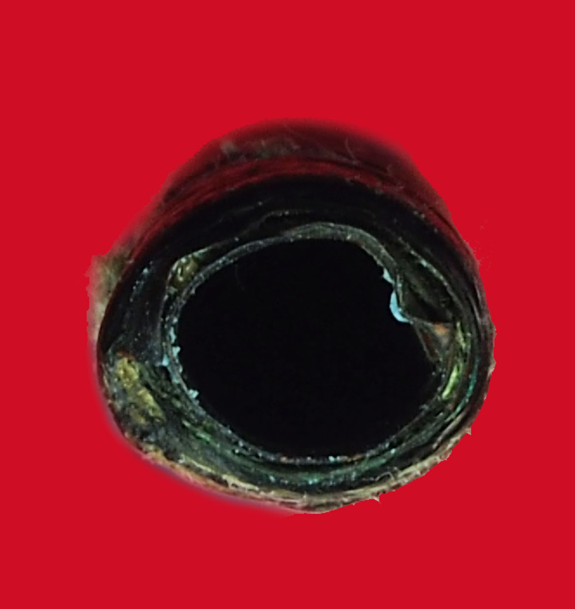 ขายแล้ว*35017 ตะกรุดสาริกา ลงรักถักเชือก หลวงพ่อทบ วัดชนแดน เพชรบูรณ์ ขนาด ความยาว 2.5 นิ้ว 12