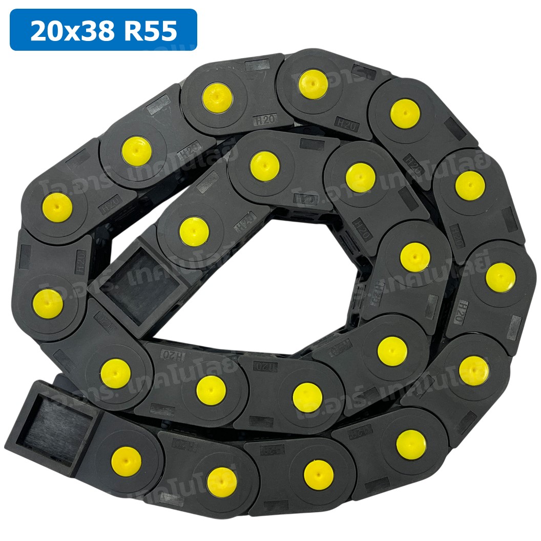 DC-20x38 R55 รางกระดูกงู รางสายไฟ 20x38x1000mm Drag chain engraving machine รางกระดูกงูร้อยสายไฟ Cable Dragchain รางร้อยสายไฟ