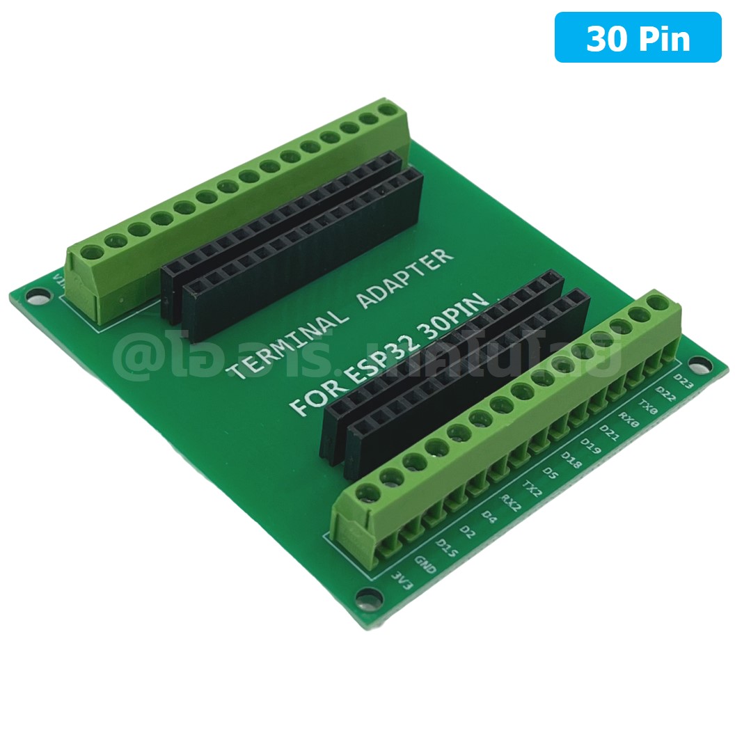CB005 บอร์ดขยายขา ฐานรองบอร์ด ESP32 30ขา Expansion board ESP-32 30Pin Terminal board บอร์ดเสริม