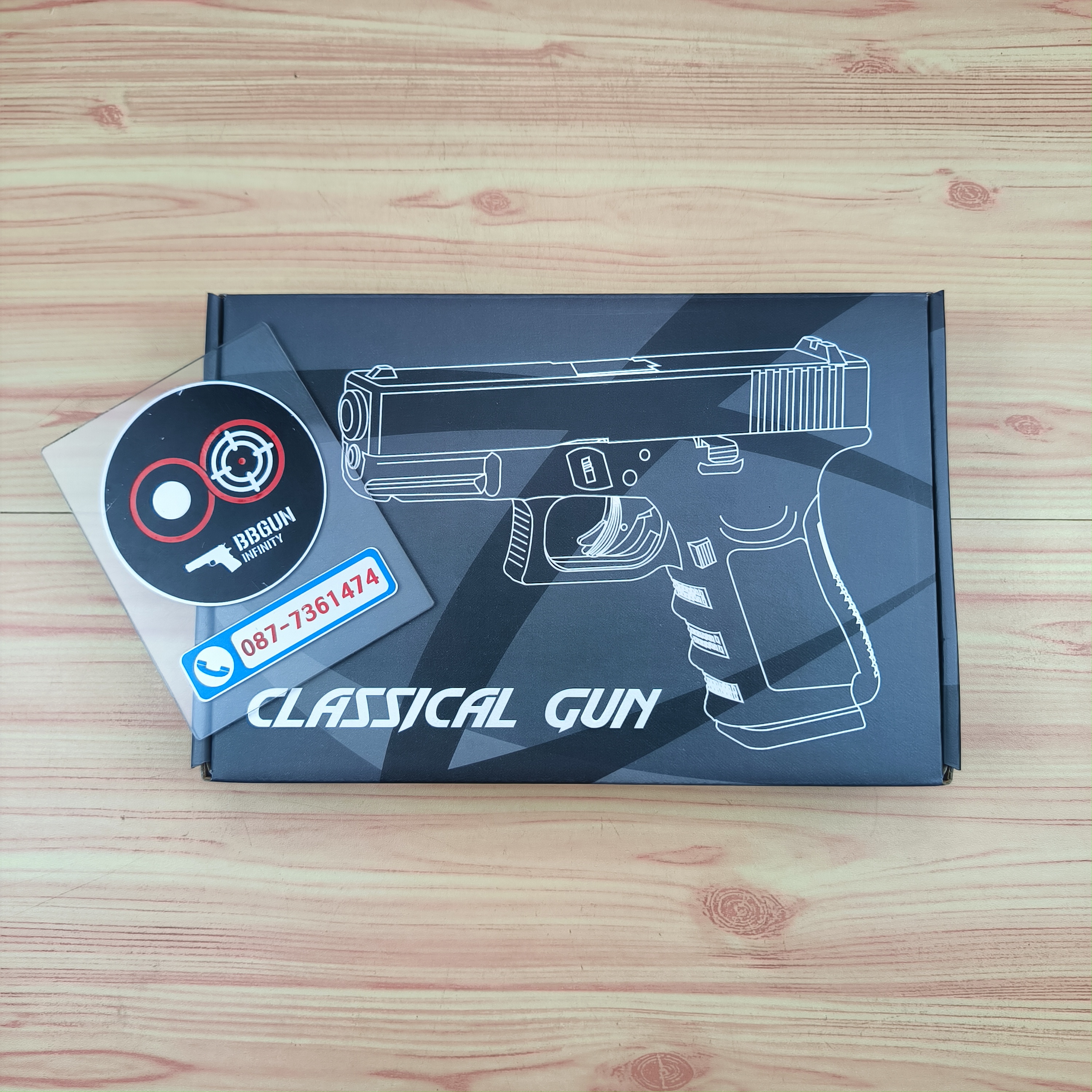 บีบีกันแก๊สหลอดแรงดันสูง WINGUN Classical Gun G19 Co2 Non-Blowback (DX Edition)