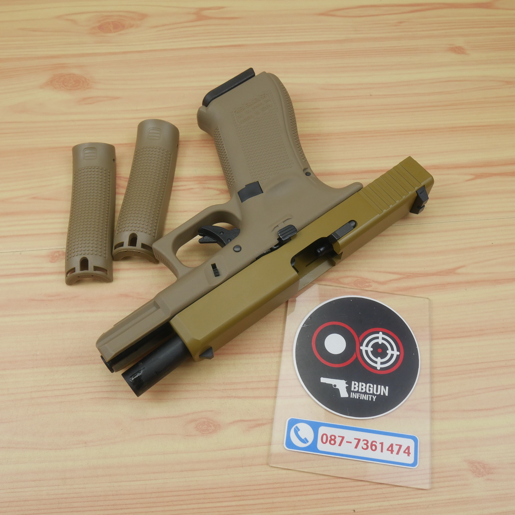 บีบีกันอัดแก๊ส WE G19X Glock19X GBB Tan สีทราย BB GUN