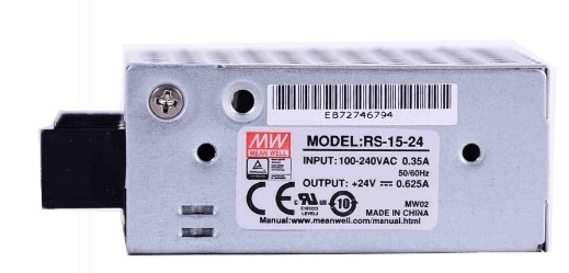 RS-25-24 25W POWER SUPPLY 24VDC 1.1A "MEANWELL"