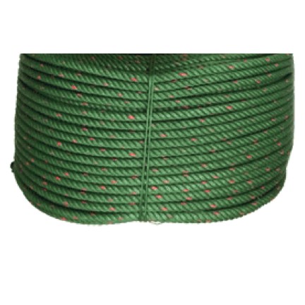 เชือกไนล่อน สีเขียวขี้ม้าแต้มแดง คุณภาพดี ขนาด 4-6 มิลลิเมตร มัดของ ทำราวตากผ้า