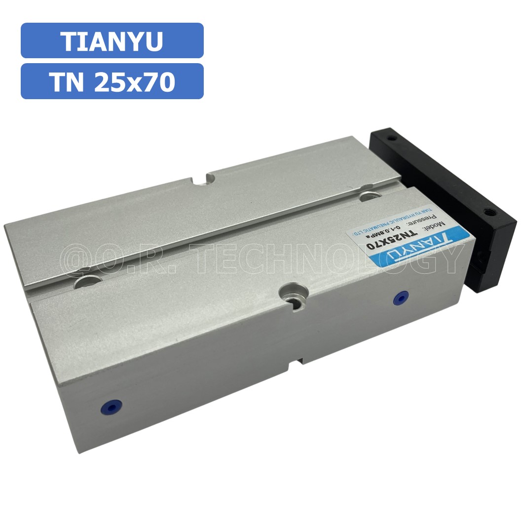 TN25 กระบอกลม แบบแกนคู่ กระบอกลมคอมแพ็ค 2 แกน Twin-Rod Cylinder compact Double-shaft Air Pneumatic (Bore25 x Stroke10-70)