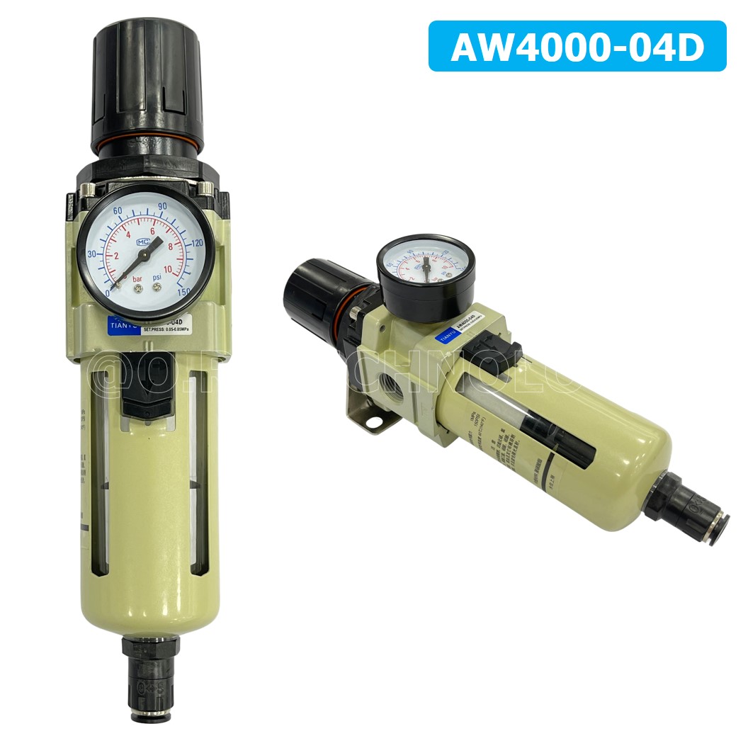TIANYU AW ชุดกรองลมปรับแรงดัน Air Filter Regulator FR Pneumatic TIANYU ชุดกรองลม+ตัวปรับลม (Auto/Manual Drain)