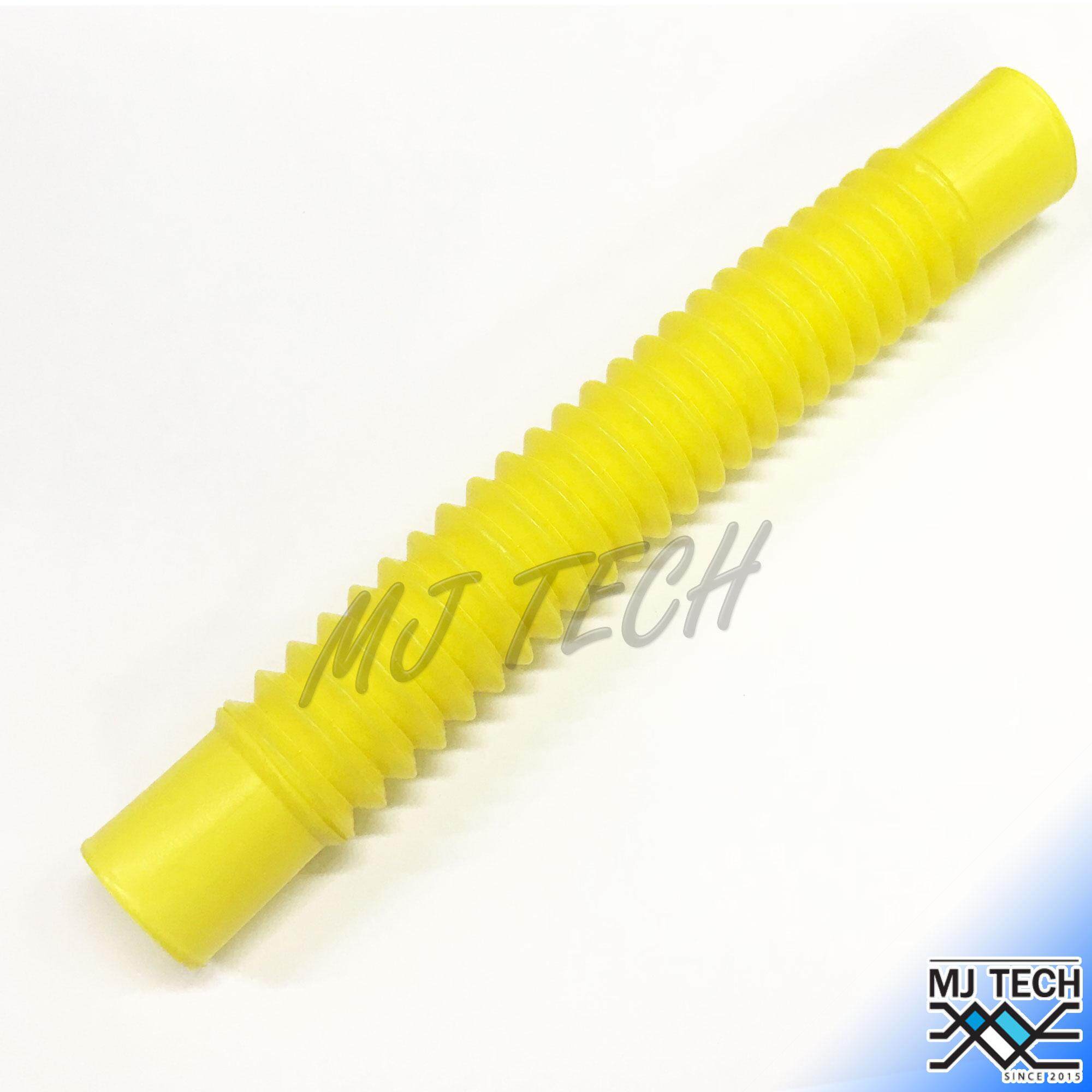 MJ-Tech ข้อต่อท่อลูกฟูก สำหรับท่อไฟ สีเหลือง ขนาด 3/8 นิ้ว ยาว 18.5 ซม. (แพ็ก 1/6/12)