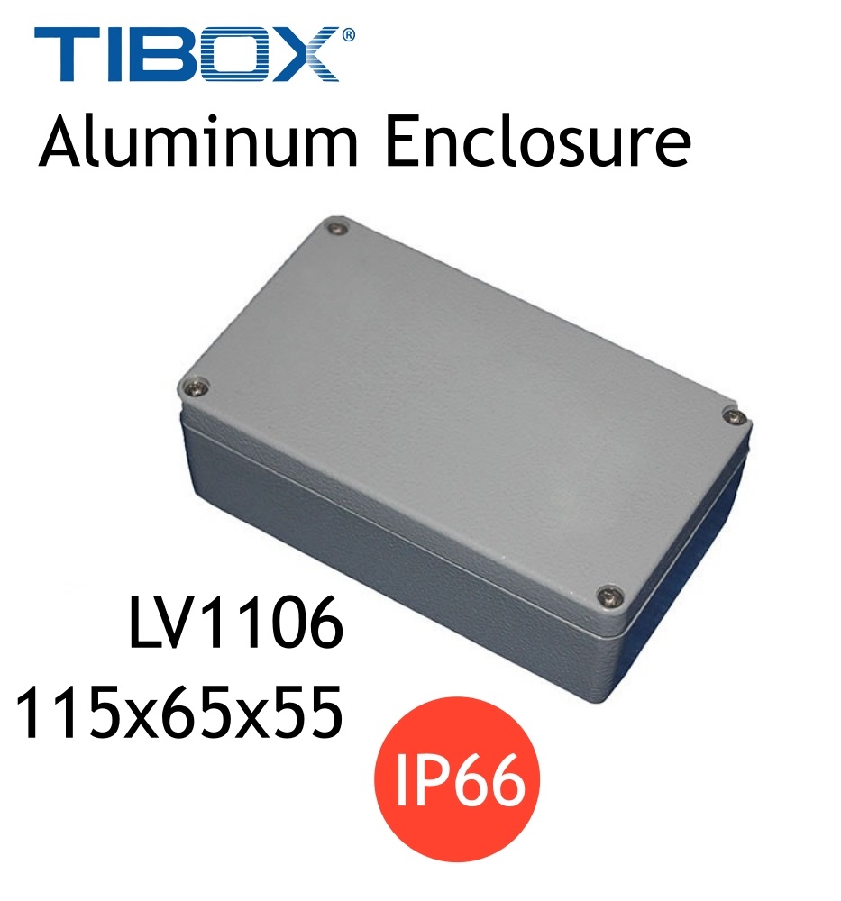LV1106 กล่องอลูมิเนียม (Aluminum Enclosure IP66) Size :W115×H65×D55 mm..TIBOX