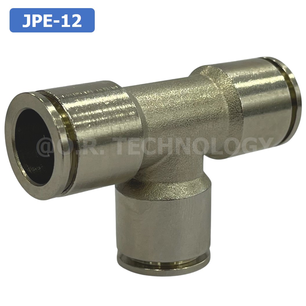 (1ชิ้น) JPE-12 ข้อต่อลม สแตนเลส 3ทาง STAINLESS 3 Way Air Connector JPE Pneumatic 3 Ways Equal Union Fitting ข้อต่อลมสแตนเลส สำหรับ สายลม 12x8mm