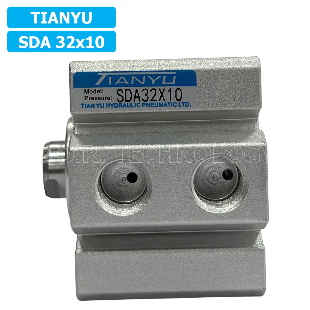 (1ชิ้น) SDA 32x10 กระบอกลมคอมแพค กระบอกลม รุ่นคอมแพค Compact Air Cylinder SDA Series แบบคอมแพค