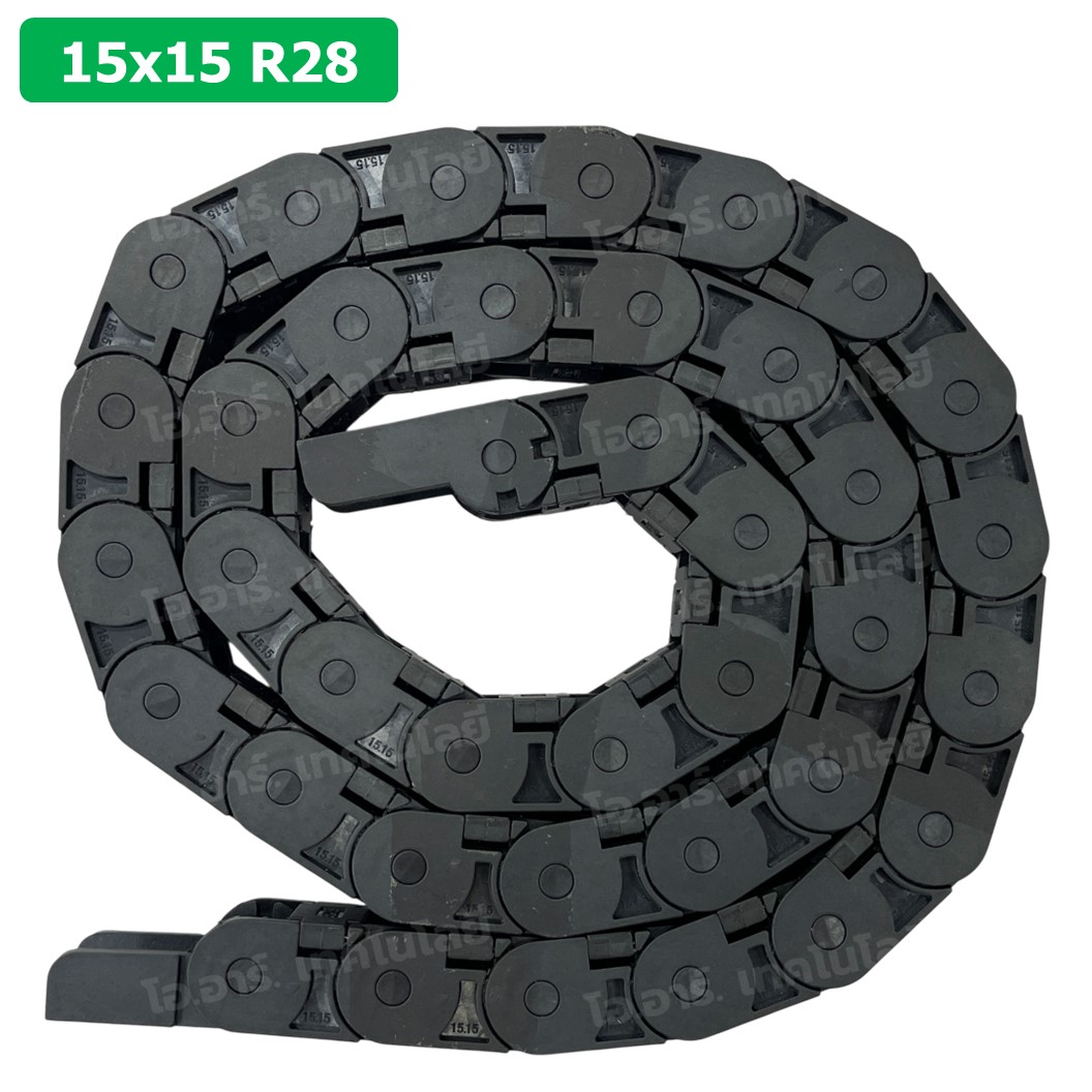 DC-15x15 R28 รางกระดูกงู รางสายไฟ 15x15x1000mm Drag chain engraving machine รางกระดูกงูร้อยสายไฟ Cable Dragchain รางร้อยสายไฟ