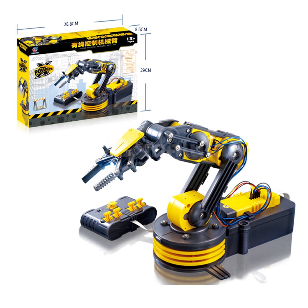 RB-003 ชุดหุ่นยนต์ แขนกล แบบมีสาย/ไร้สาย Robotic Arm kit Wired/Wireless Control Remote โรบอท แขนกล ชุดตัวต่อแขนกล Robot Arm