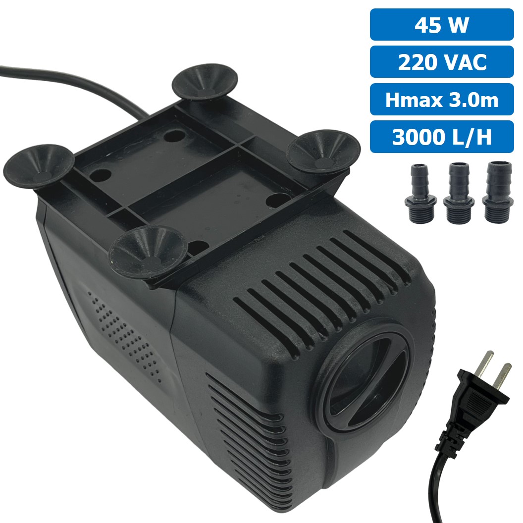 JN-3000 ปั๊มน้ำ ปั๊มแช่ ปั๊มน้ำพุ 220VAC 45W Water pump Submersible Pump JING NUO Hmax 3.0m Qmax 3000L/H JINGNUO