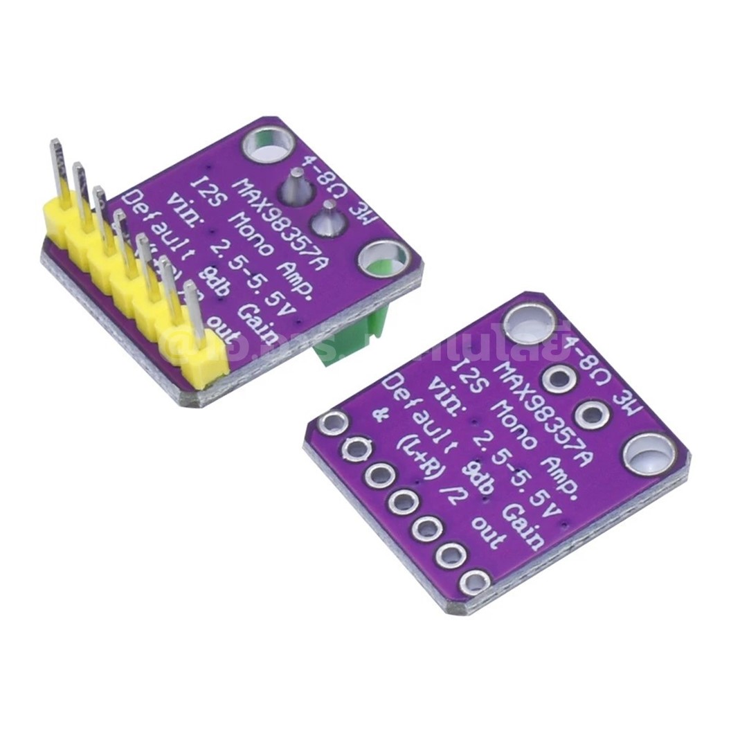 โมดูลขยายเสียง บัดกรี/ไม่บัดกรี MAX98357 I2S 3W Class D Amplifier Breakout Interface Dac Decoder Module Audio Amplifier Filterless