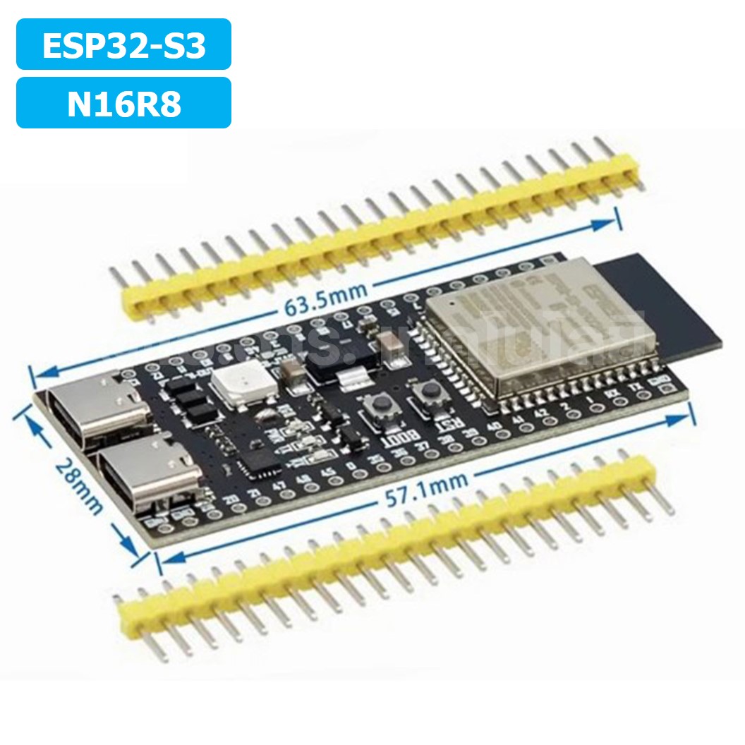 CB003 บอร์ด ESP32-S3 N16R8 แบบไม่บัดกรีขา Expressif ESP32-S3-DevKitC-1 WROOM-1-N16R8 without Soldering