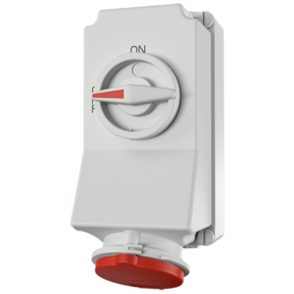 5105A MENNEKES ปลั๊กตัวเมียติดผนัง พร้อมสวิทว์และ DUO-Interlock (3P+E) 32A 400V IP44