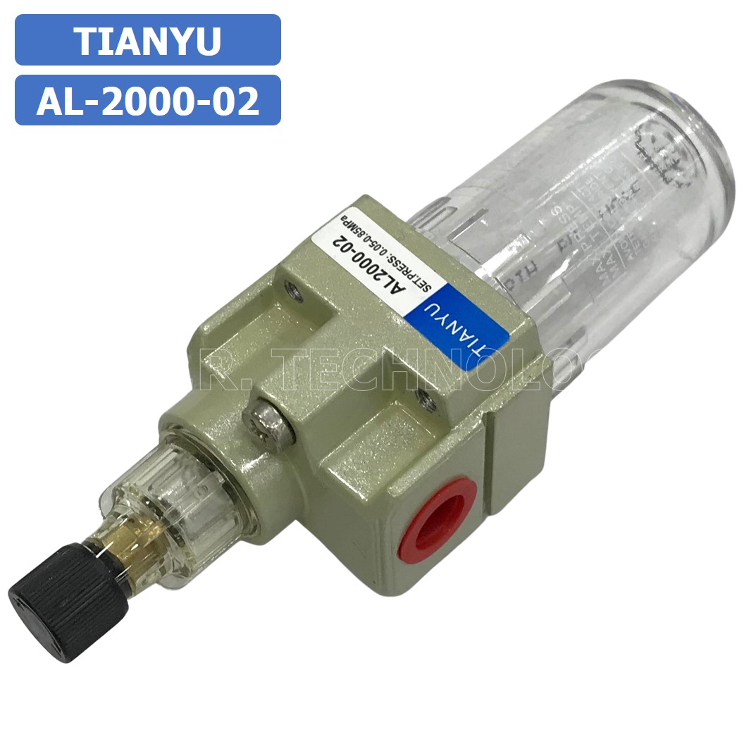 (1ชิ้น) AL-2000-02 อุปกรณ์ผสมน้ำมันหล่อลื่น ตัวผสมน้ำมัน ตัวจ่ายน้ำมันหล่อลื่น Air Lubricator Pneumatic TIANYU AL2000-02