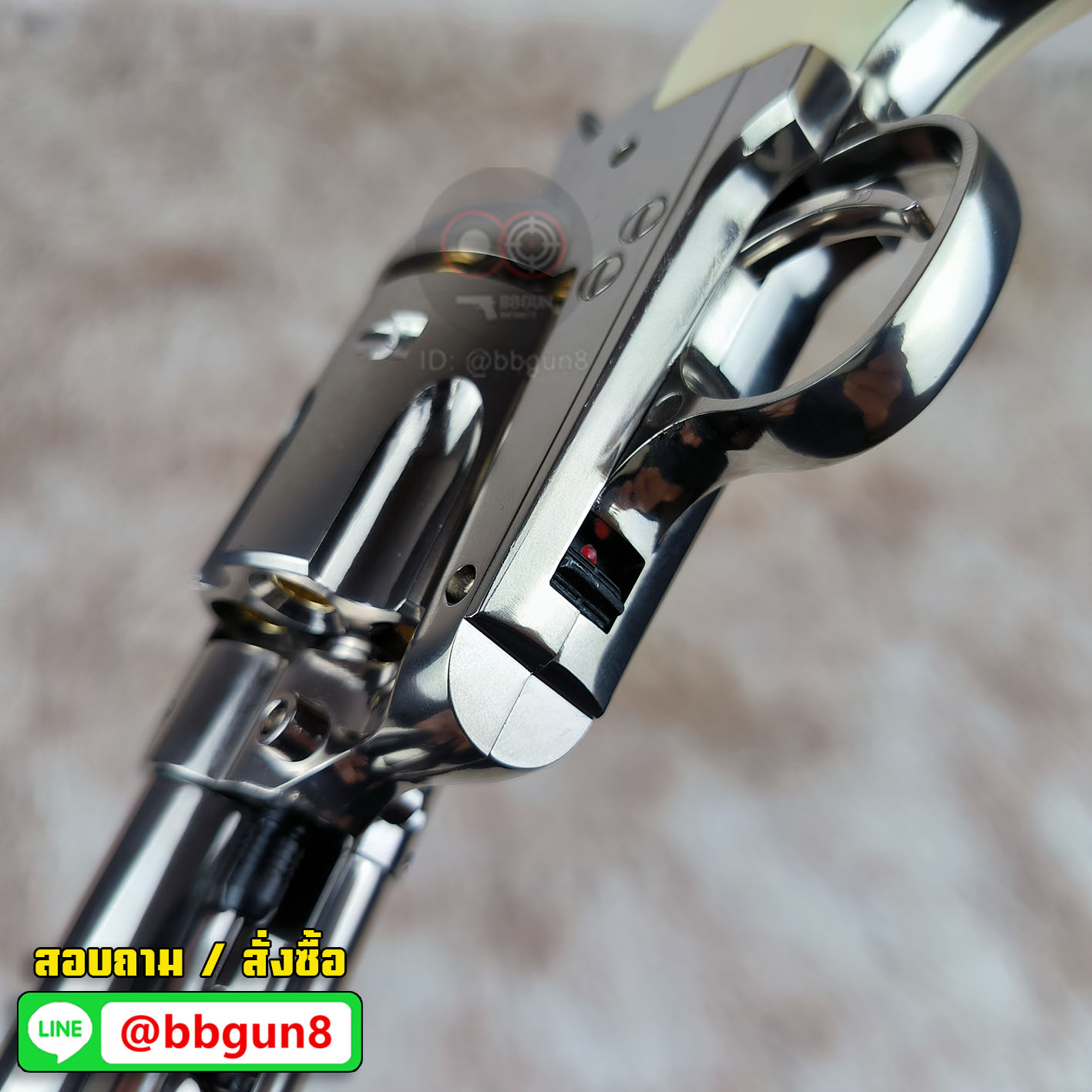 UMAREX Colt SAA Peacemaker .45 Co2 6mm - Nickel Pearl บีบีกันลูกโม่คาวบอย