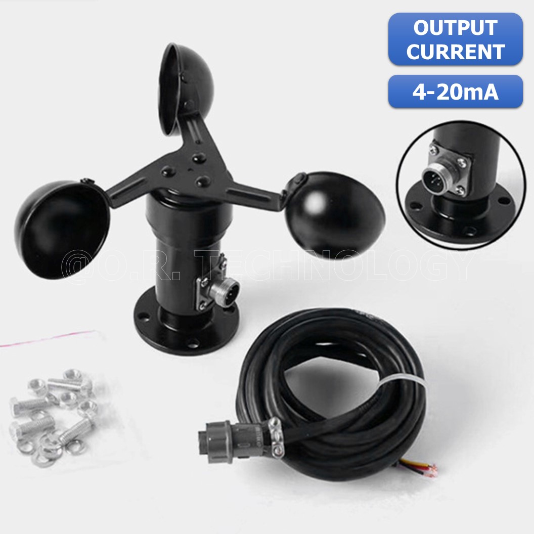 (1ชิ้น) NB064 เซนเซอร์วัดความเร็วลม แปลงเป็น กระแส 4-20mA Wind Speed Sensor Current Output 4-20mA