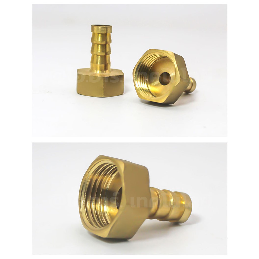 BT-PCF หางปลาไหลทองเหลือง ตรง เกลียวใน Female Straight Brass Hose Tail Air fitting ข้อต่อลมทองเหลือง Barb tails หางปลาไหลเกลียวในตรง หางหนู เกลียวตัวเมีย