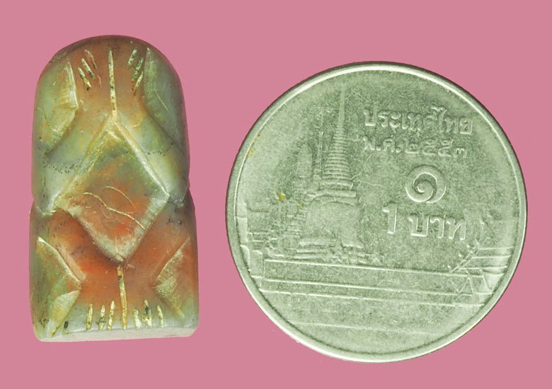 ขายแล้ว*38935 พระปิดตาหินแกะ เนื้อว่านสบู่เลือด หลวงพ่อจ้อย วัดบางช้างคลานเหนือ นครปฐม ยุค 24XX 6