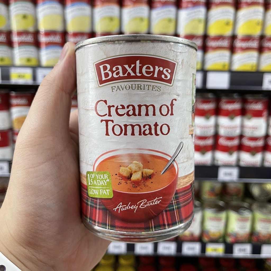 แบ็กซ์เตอร์ ซุปครีมมะเขือเทศ น้ำหนักสุทธิ 400 กรัม Baxters Cream of Tomato Soup 400 g.