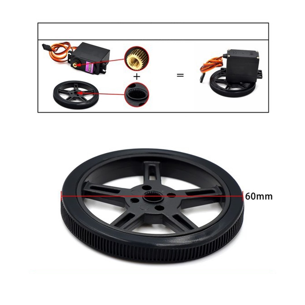 5908 ล้อซิลิโคน ล้อรถ แกนมอเตอร์/เซอร์โว/N20 Silicone Wheel 5908 Tire Motor TT Servo Robot Smart car แกน MG995 MG996 SG90 D3 N20 TT motor มอเตอร์เหลือง