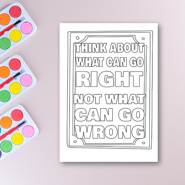 สมุดระบายสี Growth Mindset Coloring Book พร้อมคำคมสร้างแรงบันดาลใจ