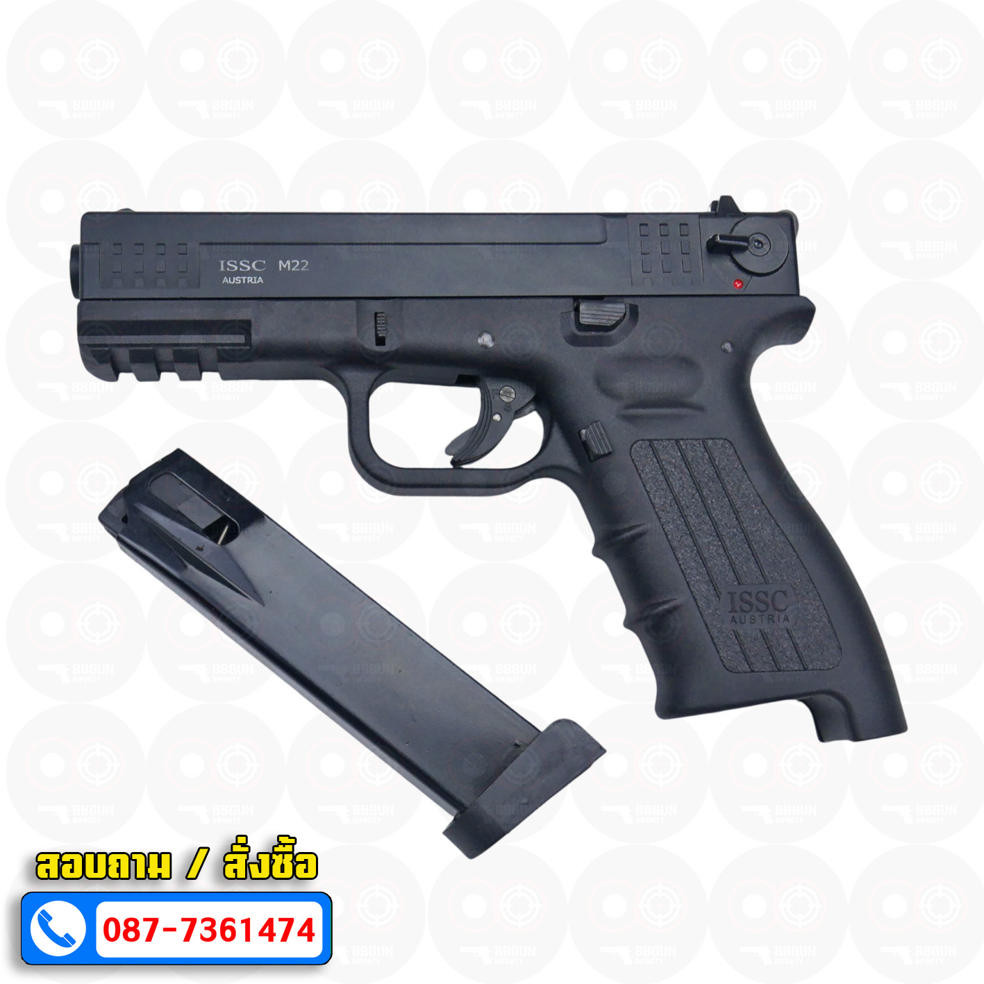 แบลงค์กัน Ceonic Issc M22 สีดำ 9mm P.A.K แบลงค์กัน blank gun