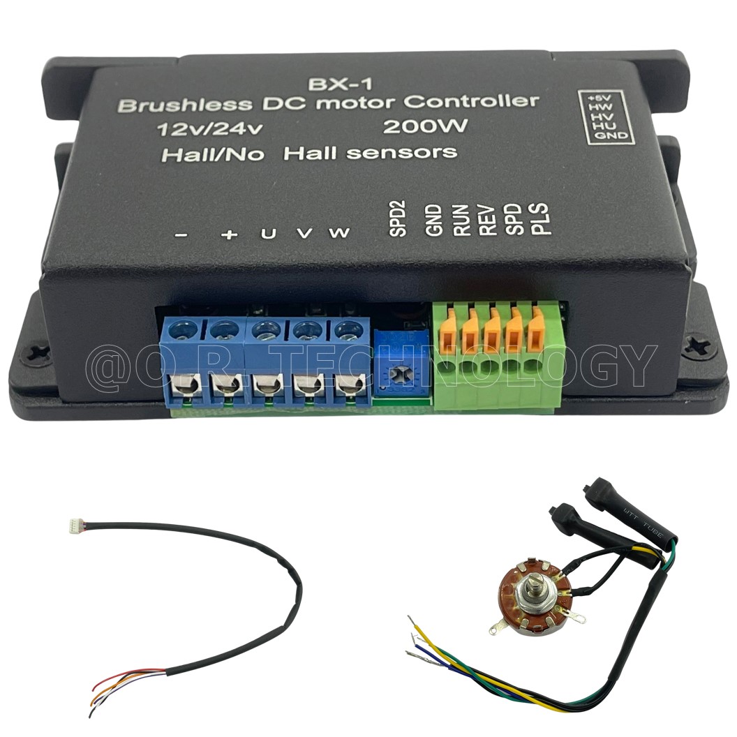 (1ชิ้น) BX-1 ชุดขับมอเตอร์ไร้แปรงถ่าน BLDC Motor Controller 200W 12-24VDC 8A Brushless DC Motor Controller Driver มอเตอร์ไร้แปลงถ่าน