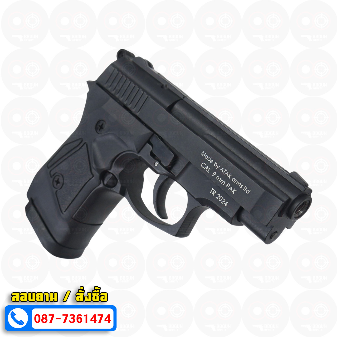 Blank GUN Zoraki mod 914-td auto สีดำ แบลงค์กัน Semi Auto & Full Auto (แถมกล่องปืน)