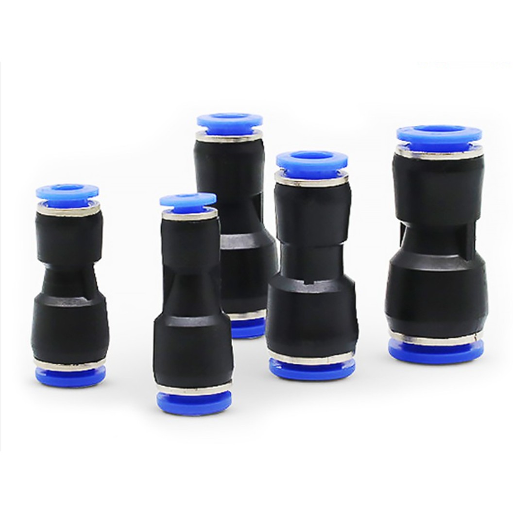 PU PG ข้อต่อลมตรง ข้อต่อลม 2 ทาง ข้อต่อลม ข้อต่อตรงท่อลม ฟิตติ้งลม Air joint Straight Connector PU Union Fitting ข้อต่อลด ข้อลด Reducer