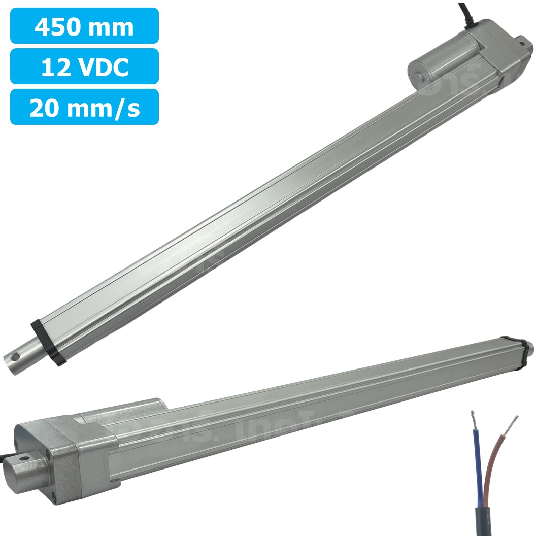 CLB-450 12VDC มอเตอร์ก้านชัก ระยะชัก 450mm 20mm/s 700N Electric Linear Actuator Low Noise เสียงรบกวนน้อย พัตเตอร์ไฟฟ้า Putter