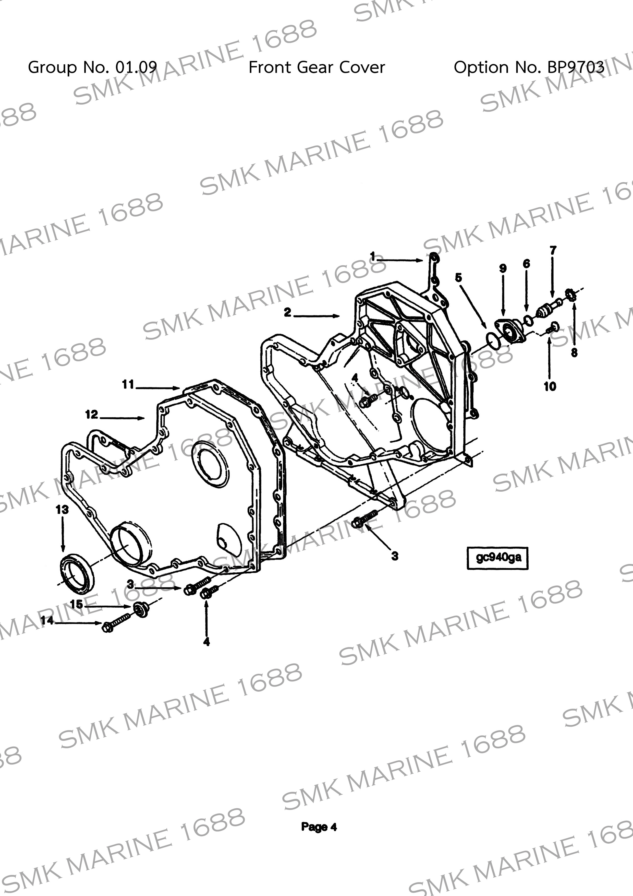 Cummins B Series 3914385 Front Gear Cover Gasket / ปะเก็นฝาครอบเกียร์หน้า
