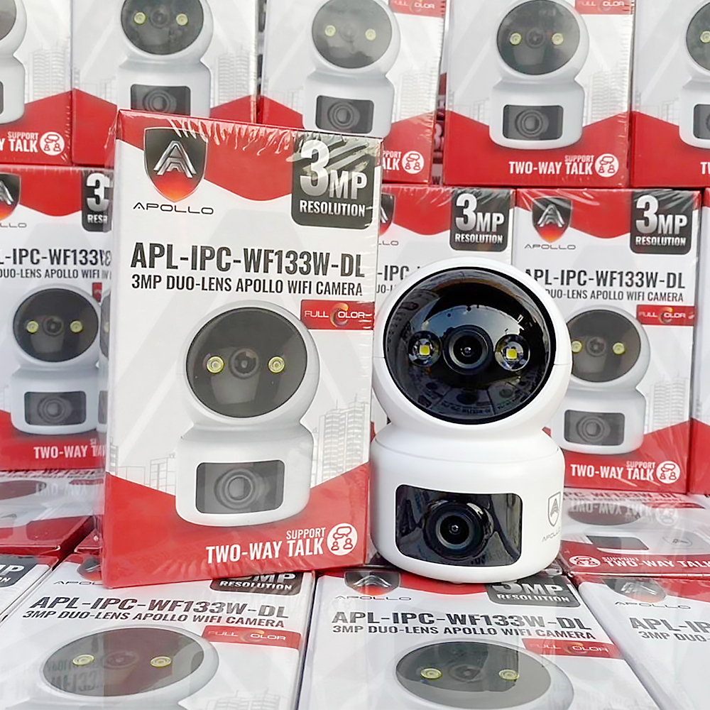 กล้อง Wi-Fi ใร้สาย Apollo APL-IPC-WF133W-DL 3+3MP Duo Lens