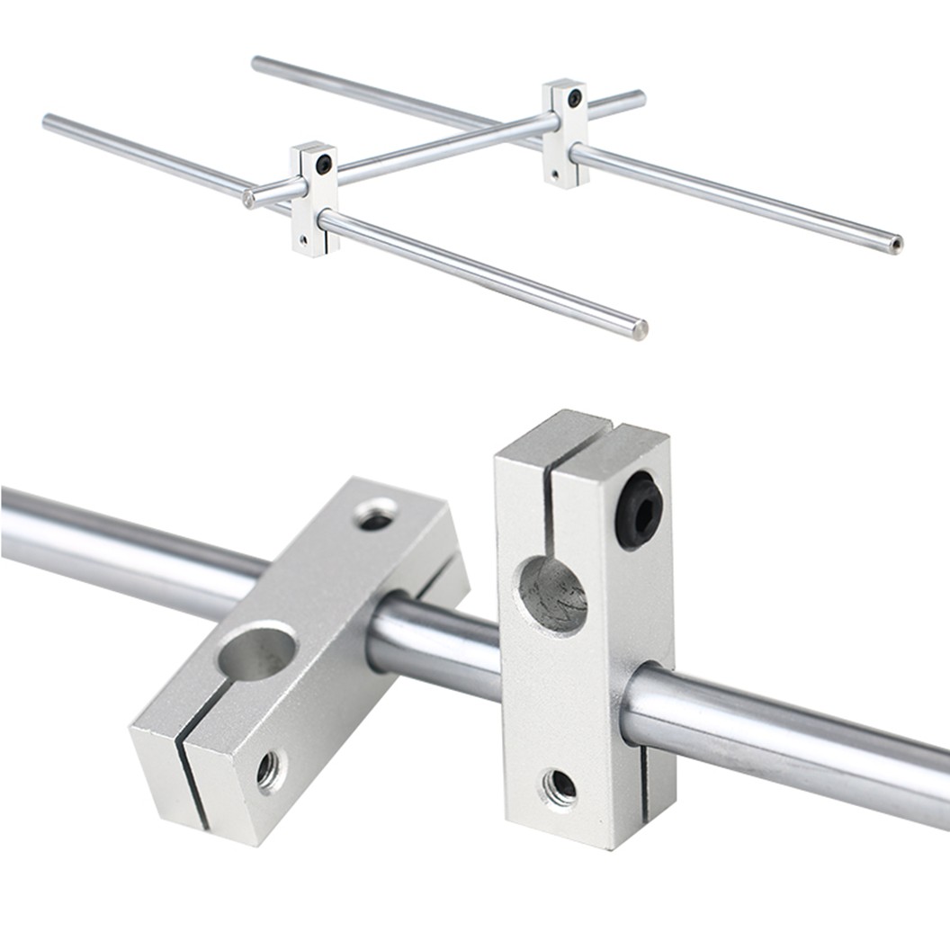 FXC ตัวยึดแกนเหล็ก 2ทาง ขนาด 6mm-20mm Aluminum Alloy Optical Axis Cross Clamp Joint ตัวยึดแกนออปติคอลแบบตั้ง ตัวจับยึดเสาแบบหนีบ อลูมิเนียมอัลลอยด์ FXC-6-6/8-8/10-10/12-12/16-16/20-20 ตัวยึดแกนแนวขวาง