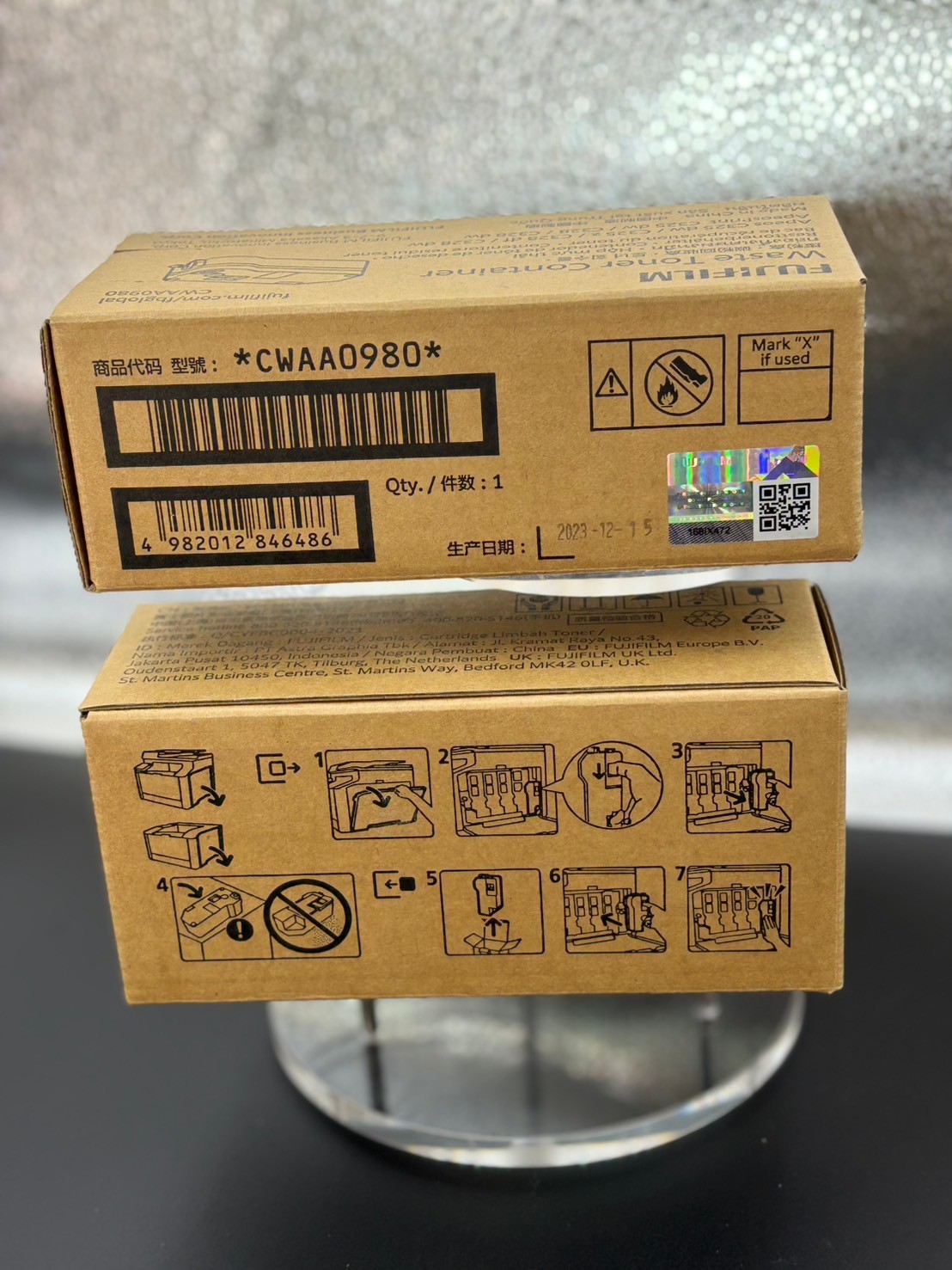 ตลับเก็บผงหมึกพิมพ์ FujiFilm CWAA0980 Waste Toner Cartridge for Apeos C325dw Apeos C325z ApeosPrint C325dw