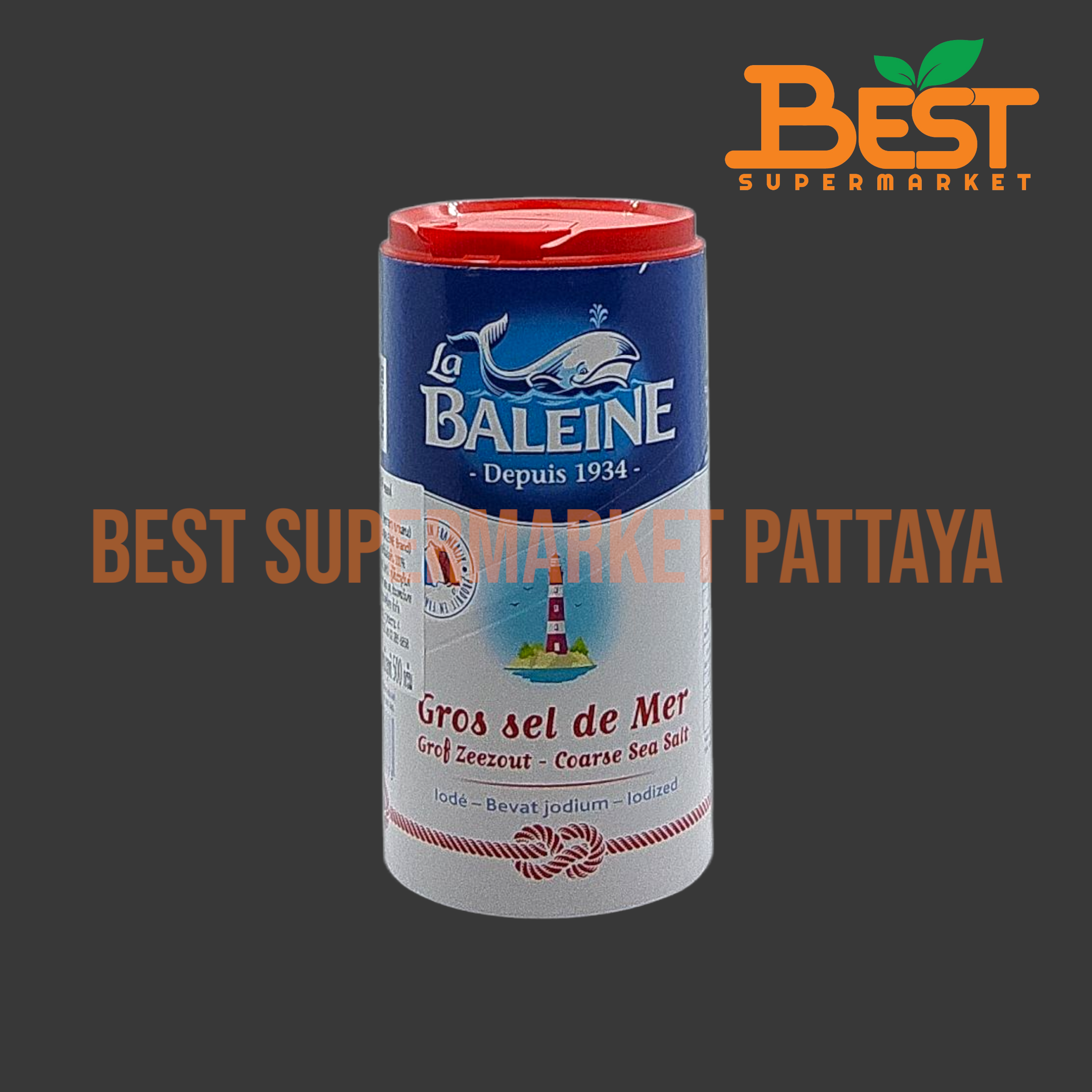 ลาบาเลน เกลือทะเลบดหยาบ เกลือบริโภคเสริมไอโอดีน 500 กรัม La Baleine Coarse Sea Salt Iodized 500 g.