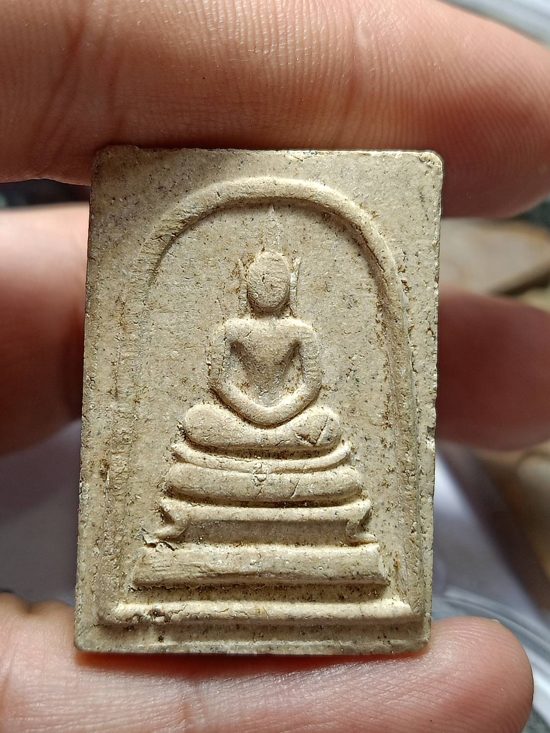 สมเด็จหลังรูปเหมือน ส.พัฒนกิจ พระครูลมูล วัดเสด็จ ปทุมธานี ปี 2513 (SKU-11955)