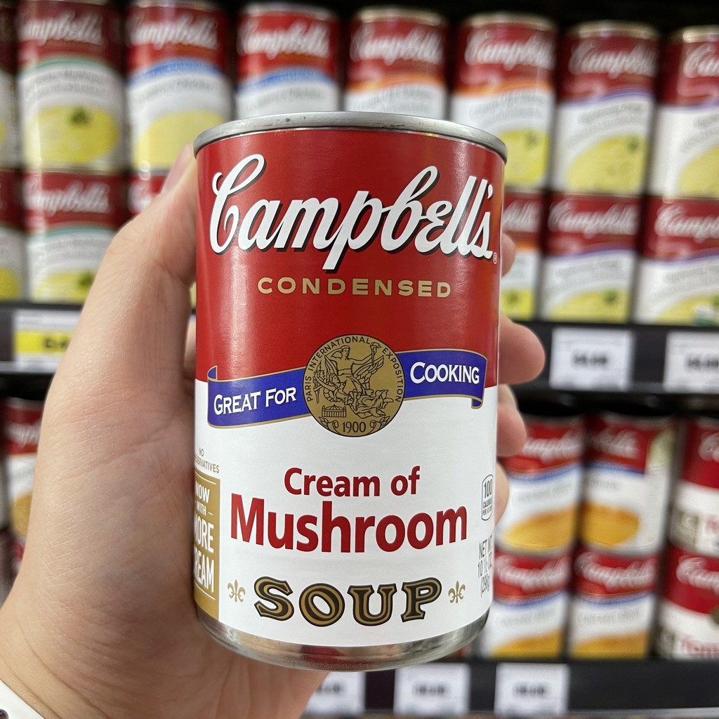 แคมเบลล์ ซุปครีมเห็ด น้ำหนักสุทธิ 298 กรัม Campbell's Cream of Mushroom Soup 298 g.