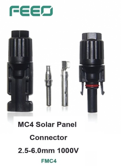 MC4 Solar Panel Connector 2.5-6.0mm² 1000V (FMC4) ขั้วต่อสายไฟสำหรับงานโซลาร์เซลล์ เชื่อมต่อระหว่างสายไฟกับสายไฟ
