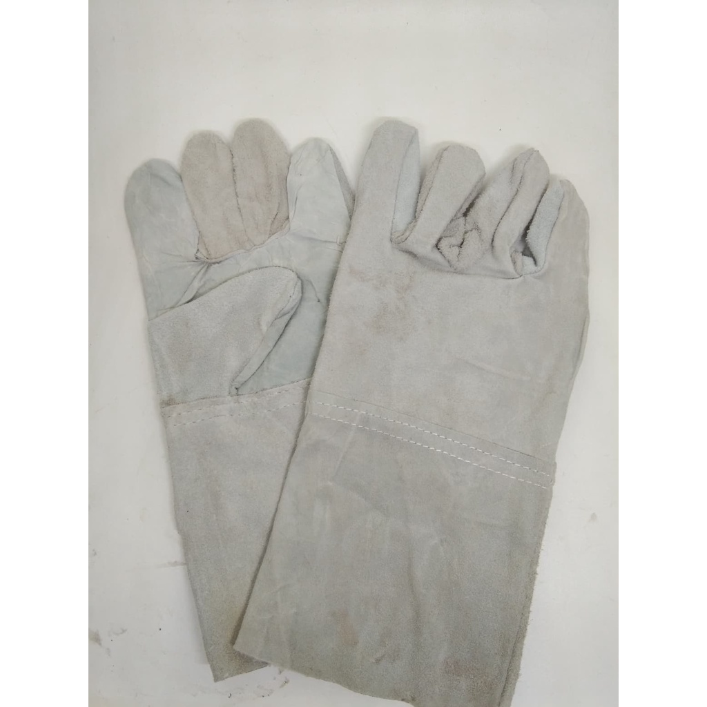 ถุงมือหนังขุย เทา (ราคารวมแวท) ถุงมือสำหรับช่าง ถุงมือเชื่อม ถุงมืออ๊อกเหล็ก ถุงมือเซฟตี้ ถุงมือหนังขุยอเนกประสงค์