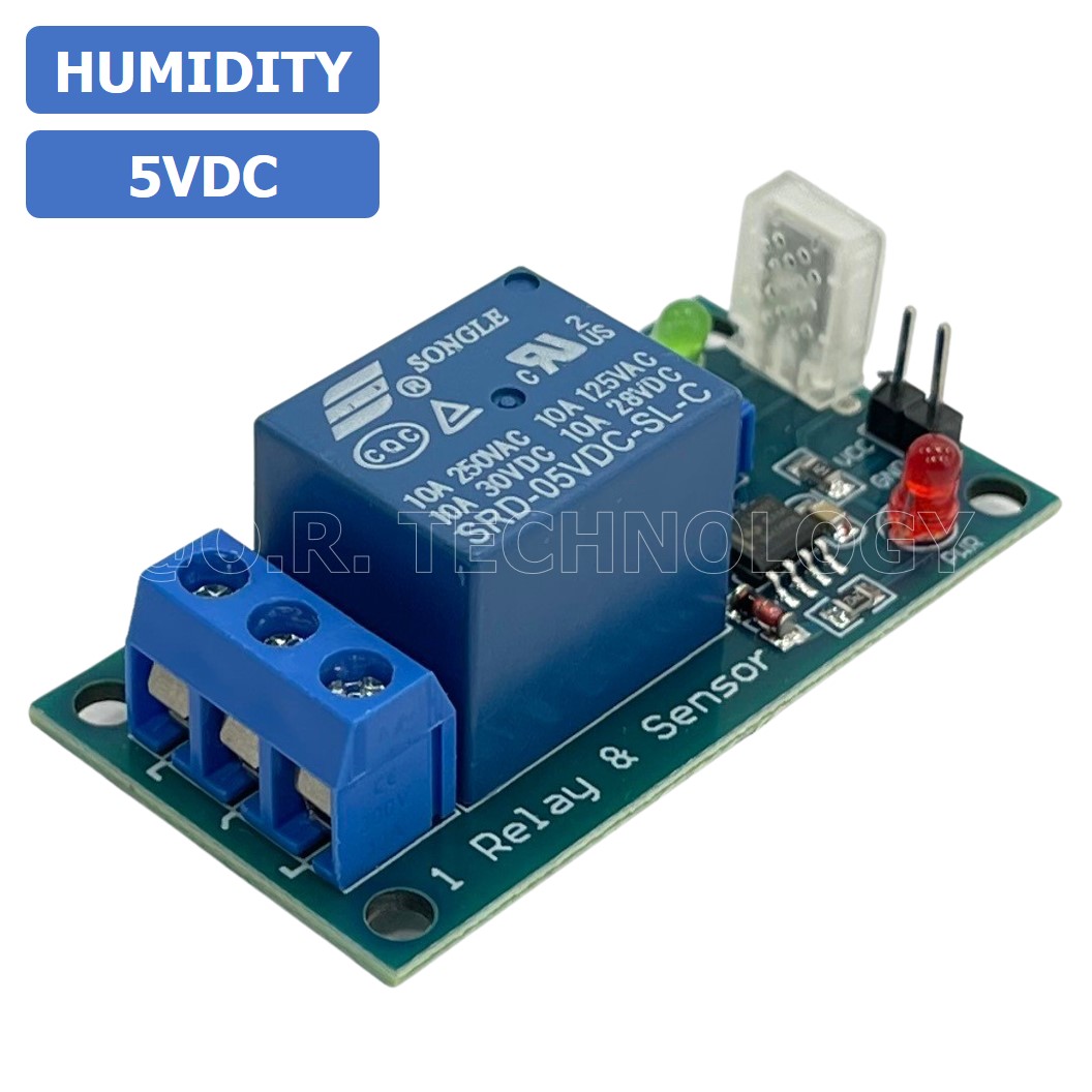 (1ชิ้น) NB013 โมดูลตรวจจับความชื้น รีเลย์ตรวจับความชื้น 5VDC Humidity Sensitive Switch Relay Module