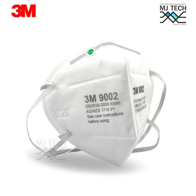 3M 9002 หน้ากากป้องกันฝุ่นละอองขนาดเล็ก กันฝุ่น PM 2.5 แบบคาดหัว Dust Mask (แบบกล่อง 50 ชิ้น)