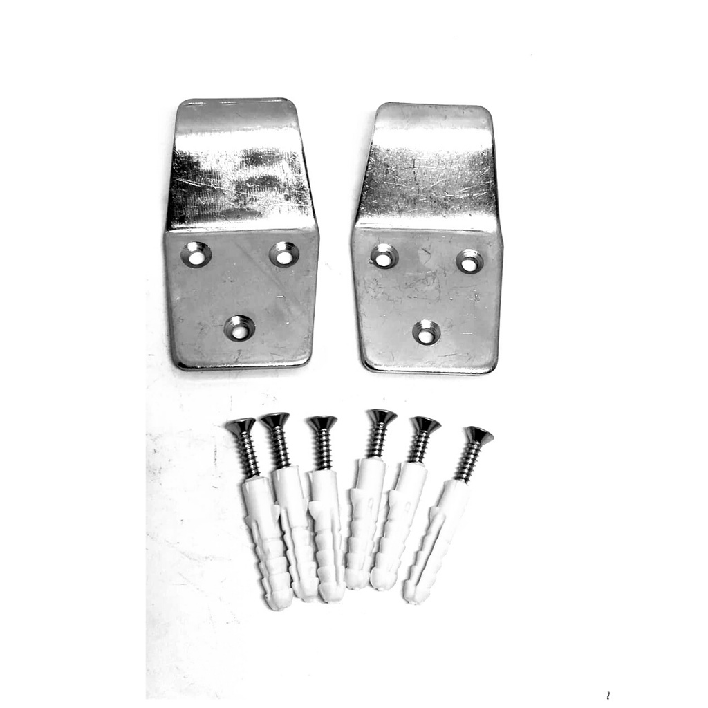 ขาเสียบอ่างเหล็กชุบซิงค์พร้อมนอต (ราคารวมแวท) ขาแขวนอ่างล้างหน้า (1 ห่อ / 1 คู่)