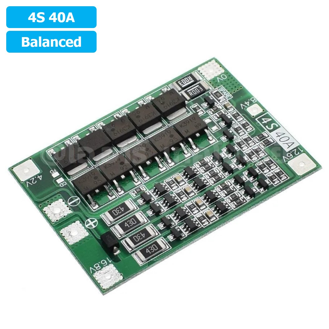 CM643 4S 40A Balanced โมดูลชาร์จแบตเตอรี่ BMS 4-Series 40A 18650 Lithium Battery Protection Module แบตลิเธียม